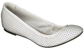 Merona Women's Emma Perforated Genuine Leather Flats - Assorted Colors