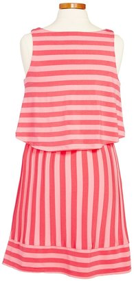 Ella Moss Stripe Sleeveless Layer Dress (Big Girls)