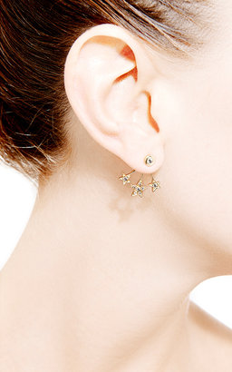 Janis Savitt Diamond Three Star Earrings