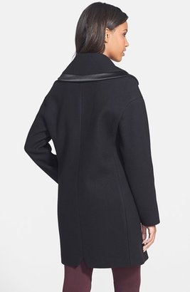 Vera Wang Drop Shoulder Wool Blend Coat
