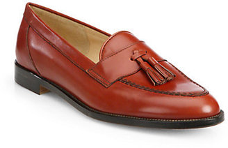 Manolo Blahnik Enrika Leather Tassel Loafers