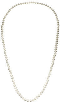 Accessorize Classic Linked Pearl Long Rope