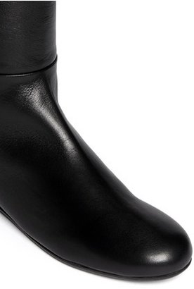 Nobrand 'Balet' zip leather thigh high boots