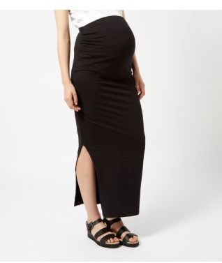 New Look Maternity Black Split Side Maxi Skirt