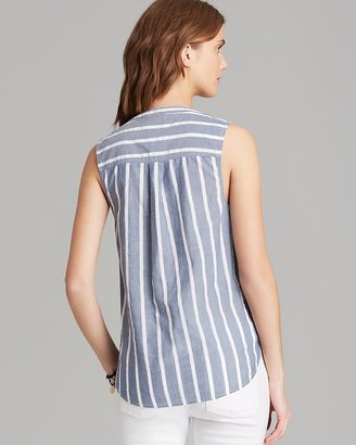 C&C California Shirt - Wide Stripe Chambray