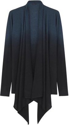 Donna Karan Teal degradé cashmere cardigan