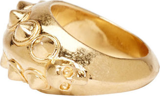 Alexander McQueen Gold Skulls & Horns Ring