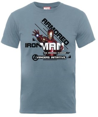 Iron Man Marvel Avengers Assemble Armored Men's T-Shirt