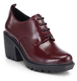 Opening Ceremony Grunge Leather Lace-Up Ankle Boots