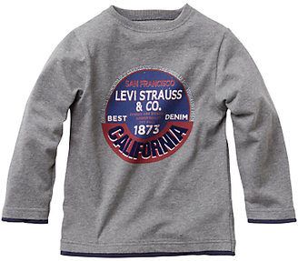 Levi's Boys' Ladji Long Sleeve T-Shirt, Grey Marl
