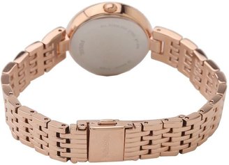 Fossil ES3347 Olive 28mm Rose Gold-tone Steel Crystal Women's Watch - New in Box