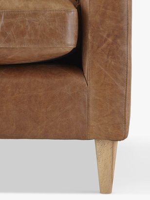 John Lewis & Partners Bailey Grand 4 Seater Leather Sofa, Dark Leg