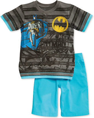 Nannette Little Boys' 2-Piece Batman Henley & Shorts