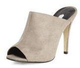Dorothy Perkins Womens Grey suedette high mule sandals- Grey