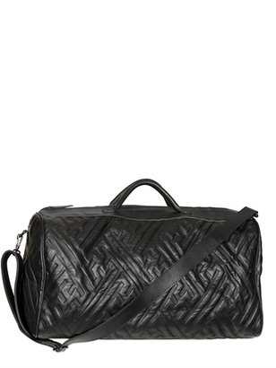 Kokon To Zai Geometric Faux Leather Duffle Bag