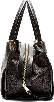 Chloé Black Leather Panel Pocket Medium Dree Handbag