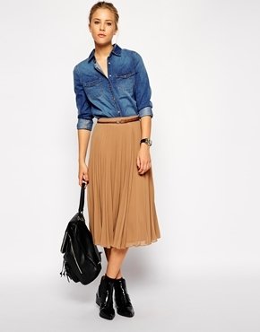 ASOS Pleated Midi Skirt