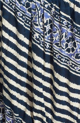 Lucky Brand Crochet Yoke Stripe Print Dress (Plus Size)