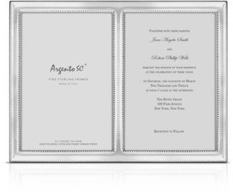 Argento SC Save the Date Double Bead Wedding Invitation Frame