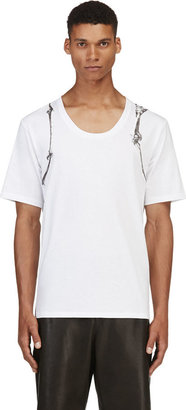 Alexander McQueen White Bone Harness T-shirt