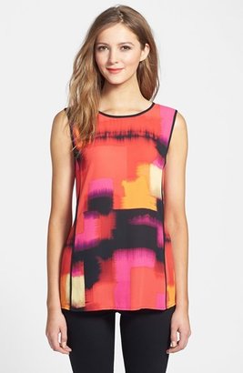 Chaus Piped Abstract Print Shell