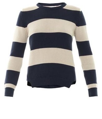 Chinti and Parker Striped cotton-knit sweater