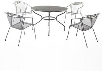 Debenhams Steel 'Elegance' round outdoor table and 4 stacking chairs