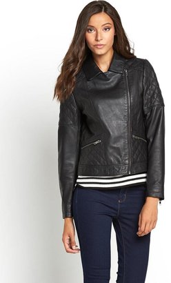 Oasis Real Leather Biker Jacket