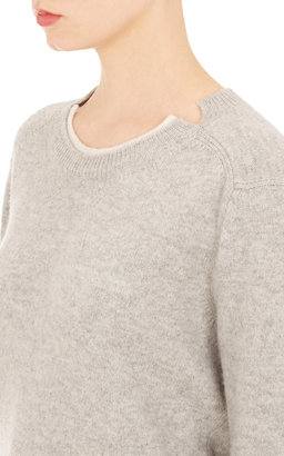 Jil Sander Contrast Neck-Trim Pullover Sweater