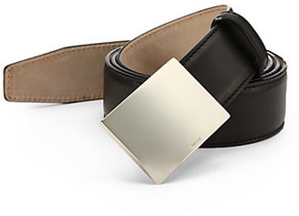 Bally Leather Plaque Belt