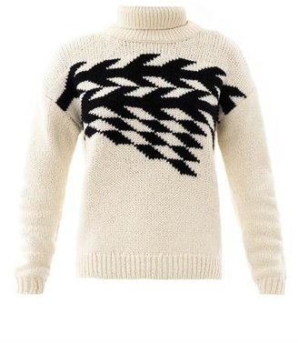 Tibi Chevron jacquard knit sweater