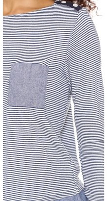 Clu Too Shirt Trim Striped Top