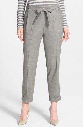 Max Mara Weekend 'Uovo' Tie Front Cuff Ankle Pants