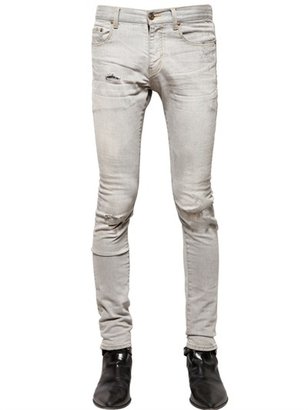 Saint Laurent 15.5cm Skinny Ripped Denim Jeans