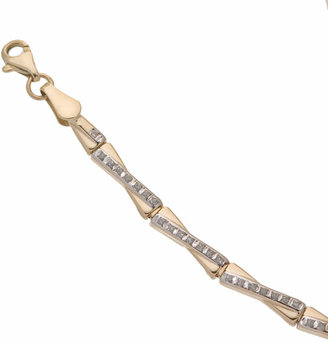 Diamond Fascination 14k Gold Diamond Accent X Link Bracelet