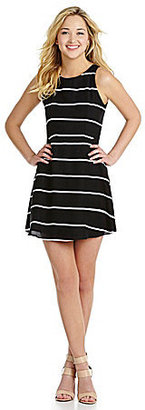 Miss Me Striped Fit-and-Flare Dress