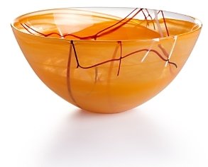 Kosta Boda Contrast Orange Bowl, Large
