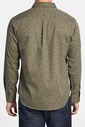 Obey 'Invader' Leopard Pattern Woven Shirt