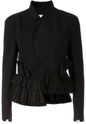 Givenchy asymmetric ruffled peplum jacket