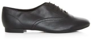 New Look Black Leather-Look Lace Up Brogues