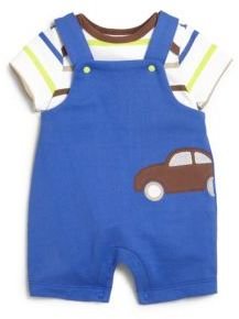 Offspring Infant's Two-Piece Striped Bodysuit & Cars Overall Set