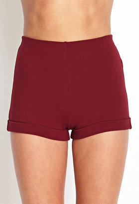 Forever 21 Cuffed Stretch Knit Shorts
