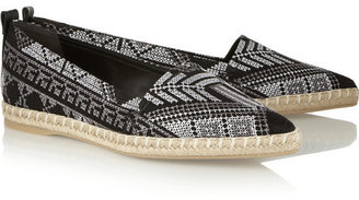 Nicholas Kirkwood Mexican embroidered twill espadrilles