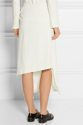 J.W.Anderson Pinstriped cotton-blend skirt