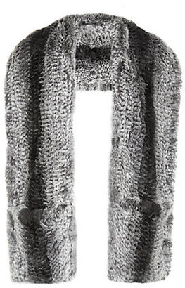 Harrods Knitted Rex Scarf with Pockets
