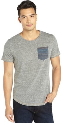 Cohesive grey cotton blend knit 'Picchu' tee with printed yoke and pocket