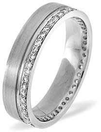Palladium Chloe Diamond Wedding Ring 0.27CT G/VS