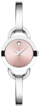 Movado Rondiro Mini Stainless Steel Bangle Bracelet Watch/Pink