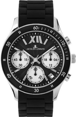Jacques Lemans Men's 1-1586A Rome Sports Sport Analog Chronograph with Silicone Strap Watch