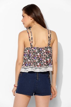 Urban Outfitters Band Of Gypsies Floral Swing Y-Neck Cami
